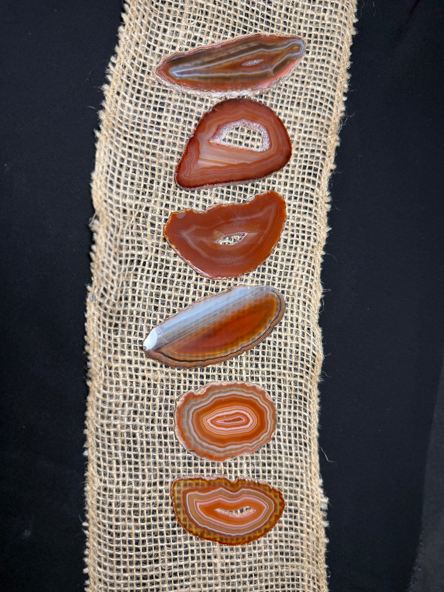 Achat - Scheiben (Mini-Geoden) rotbraun-  Energie des Feuers & der Erdung